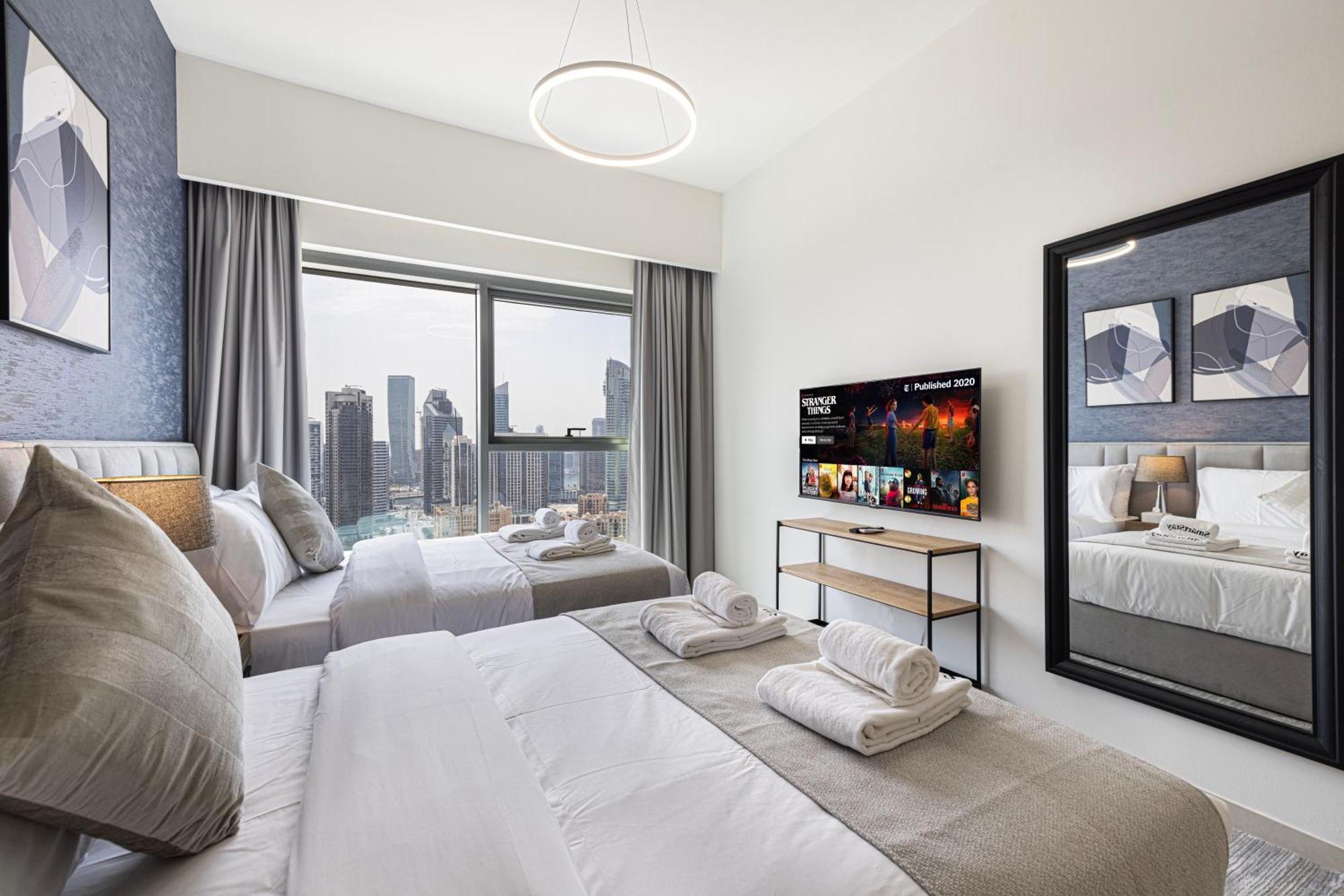 Smartstay At Burj Royale - Full Burj Khalifa View - Brand New Luxury Apartments Dubaj Kültér fotó